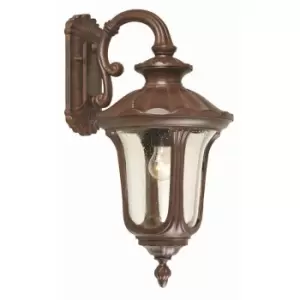 Outdoor IP44 Wall Light Rusty Bronze Patina LED E27 100W d00270