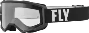 Fly Racing Focus Motocross Goggles, black-white, black-white