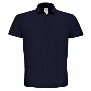 B&C ID.001 Mens Short Sleeve Polo Shirt (3XL) (Navy Blue)