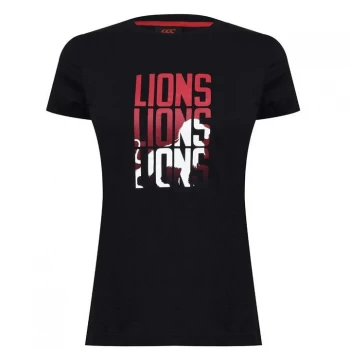 Canterbury British and Irish Lions Graphic T Shirt Ladies - Black/White