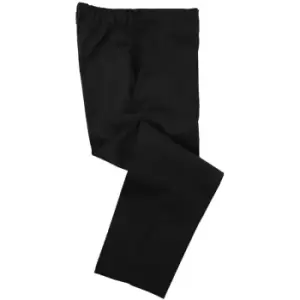 Dennys Unisex Black Elasticated Trouser / Chefswear (L) (Black) - Black