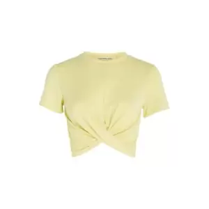 Calvin Klein Jeans Twisted Cropped Top - Gold