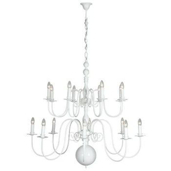 Linea Verdace Lighting - Linea Verdace Brugge Multi Arm Chandeliers Glossy White