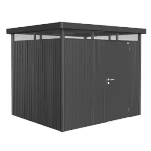 Biohort Highline Metal Shed H3 Standard door 9 x 8 - Dark Grey