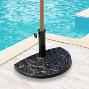 Outsunny Heavy Duty Parasol Umbrella Base, Resin-Bronze Colour