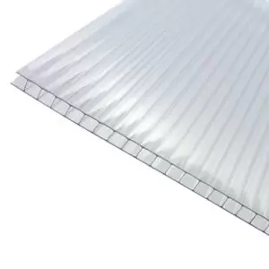 Axiome Clear Polycarbonate Twinwall Roofing Sheet (L)4M (W)690mm (T)6mm