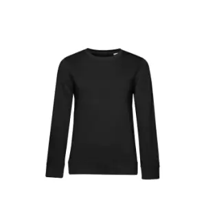 B&C Womens/Ladies Organic Sweatshirt (XS) (Black)