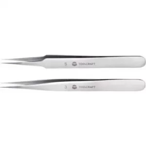 TOOLCRAFT TO-5861034 Tweezers set 2 Piece Pointed, super fine 120 mm