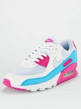 Nike Air Max 90 - Grey/Pink, Size 4, Women