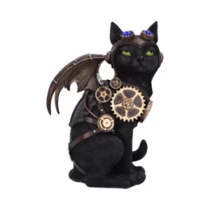 Feline Flight Steampunk Black Cat Pilot Figurine