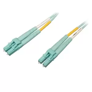 Tripp Lite N820-10M-OM4 10Gb/100Gb Duplex Multimode 50/125 OM4 LSZH Fiber Patch Cable (LC/LC) - Aqua 10M (33 ft.)