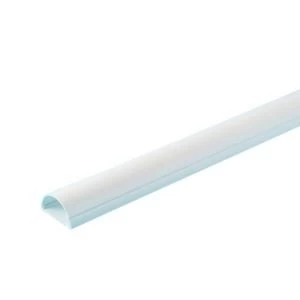 D-Line White 50mm Semi-circle Trunking length (L)2m