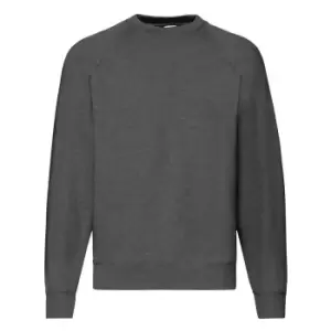 Fruit Of The Loom Mens Raglan Sleeve BelcoroA Sweatshirt (M) (Dark Heather)