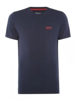 Mens Barbour International Small Logo T Shirt Blue