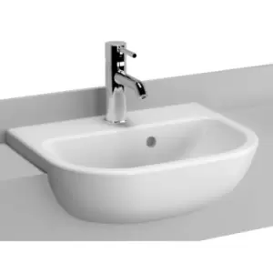 Vitra S20 Semi Recessed Basin 450 x 355mm 1 Tap Hole 5521B003-0001 - 967932