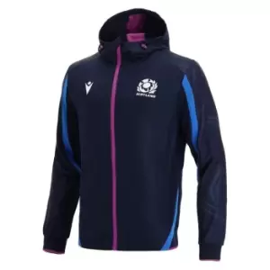 Macron Scotland Rugby Full Zip Hoodie Mens - Blue