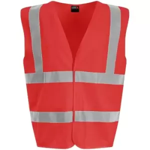 PRO RTX High Visibility Childrens/Kids Waistcoat (S) (Red) - Red