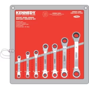 7PC 6-22MM Offset Ratchet Ring Spanner Set