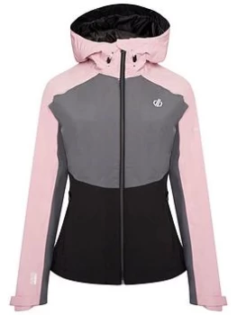 Dare 2b Laura Whitmore Compete II Waterproof Padded Jacket - Pink/Black, Size 16, Women