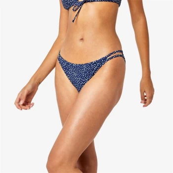 Jack Wills Eco Cut Out Bikini Bottoms - Navy Dot