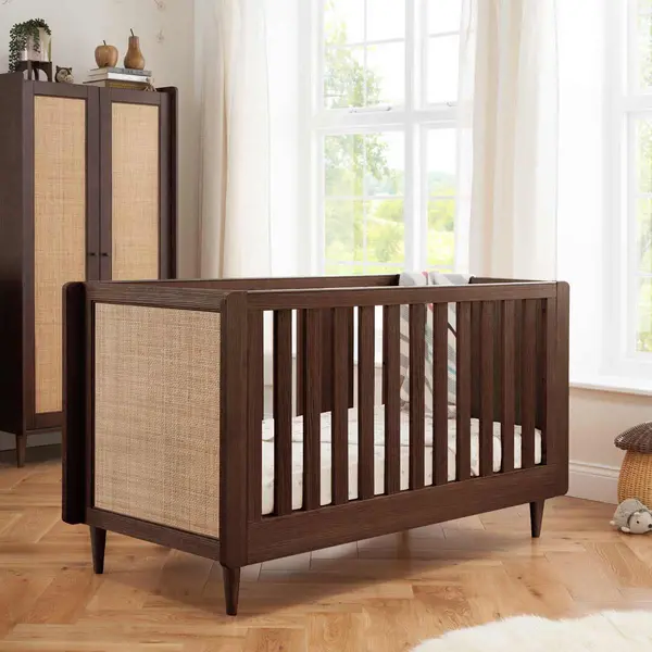 Tutti Bambini Japandi Cot Bed - Warm Walnut 211090/65