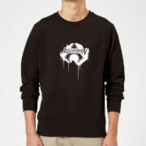 Justice League Graffiti Aquaman Sweatshirt Black