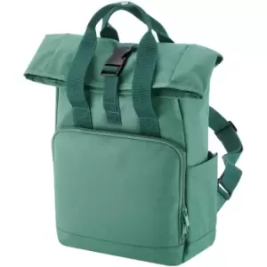 Roll Top Recycled Twin Handle Backpack (One Size) (Sage Green) - Bagbase