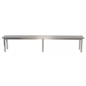 Stainless Steel Seat Aqua Mezzo Changing Room Bench - 2.5m