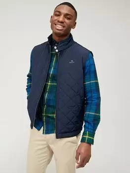 GANT Men Quilted Windcheater Vest (4XL) Blue