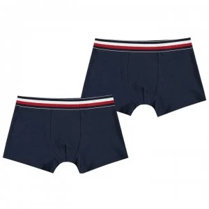 Tommy Hilfiger Tommy 2 Pack Plain Trunks - Navy/Navy