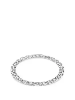 Inicio Silver Plated Recycled Gate Chain Bracelet Gift Pouch