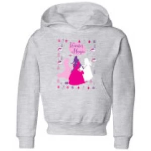 Disney Princess Silhouettes Kids Christmas Hoodie - Grey - 9-10 Years