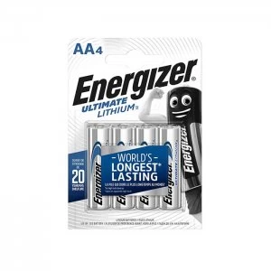 Energizer Ultimate Lithium AA Batteries - 4 Pack