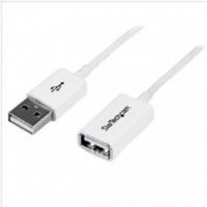 StarTech 1m White USB 2.0 Extension Cable A to A MF