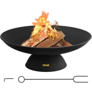 Fire Pit Bowl, 30-Inch Deep Round Cast Iron Fire Bowl, Wood Burning for Outdoor Patios, Backyards & Camping Uses, with a Stable Bowl Designed Base