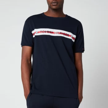 Tommy Hilfiger Mens Logo Crewneck T-Shirt - Desert Sky - M