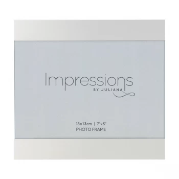 7" x 5" - IMPRESSIONS Brushed Silver Slide Photo Frame