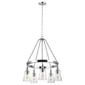 Feiss Loras 5 Light Chandelier Chrome