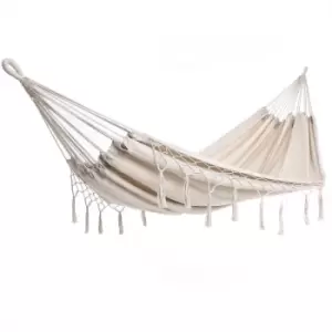 Hammock Camping Garden 300kg DETEX Hanging Swing Travel Day Bed Hiking Canvas Cream