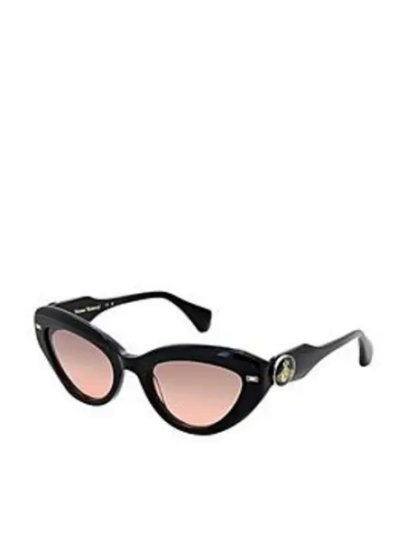 Vivienne Westwood Shiny Solid Black Sunglass Black VWR8U Unisex