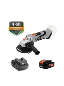 Daewoo U-Force Series Battery Operated 18V (125Mm) Angle Grinder (2Mah Battery & Charger Included)