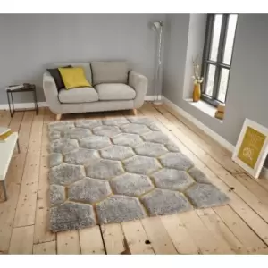 Think Rugs - Noble House 30782 30782 Grey Yellow 180cm x 270cm Rectangle - Grey