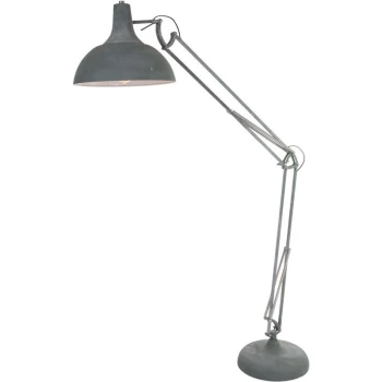 Sienna Lighting - Sienna Office Magna Task Floor Lamp Grey Concrete, Steel