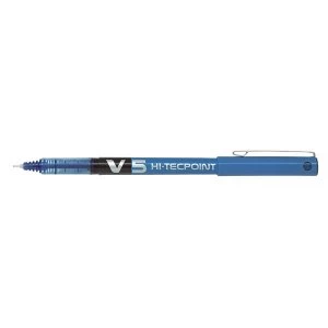 Pilot V5 Rollerball Pen 0.5mm Needle Tip 0.3mm Line Blue Pack of 12 Pens 2 for 1 July September 2019