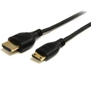 StarTech.com 3ft Slim High Speed HDMI Cable with Ethernet - HDMI to HDMI Mini M/M