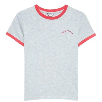 Jack Wills Trinkey Ringer T-Shirt - Grey