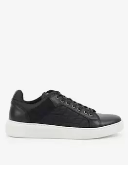 Barbour International Emperor Leather Mix Trainers, Black, Size 10, Men