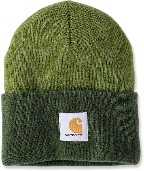 Carhartt Knit Cuffed Two-Tone Beanie, green