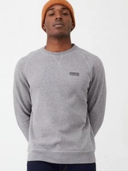 Barbour International Essential Sweatshirt - Anthracite Marl, Grey Size M Men