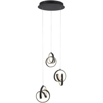 Endon Collection Lighting - Endon Cosma Modern Designer Integrated LED Cluster Drop Pendant Textured Black Finish